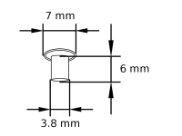 MN 3,8 Maschinen-Nieten Tubular rivets Zeichnung