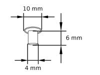 MN 4_10_6 Maschinen-Nieten Tubular rivets Zeichnung