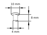 MN 4_10_8 Maschinen-Nieten Tubular rivets Zeichnung