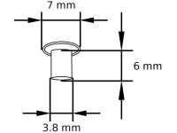 Maschinennieten 3,8_7_6 Zeichnung