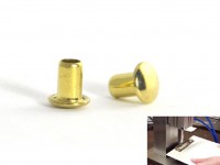 Tubular rivets brass plated