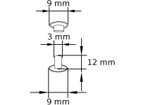 NN 3 12 G Doppel-Hohlnieten Rapid rivets Zeichnung