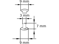 NN 3 G + G S Doppel-Hohlnieten Rapid rivets Zeichnung